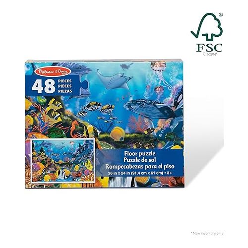  Melissa & Doug Underwater Ocean Floor Puzzle (48 pcs, 2 x 3 feet) - FSC Certified