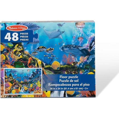  Melissa & Doug Underwater Ocean Floor Puzzle (48 pcs, 2 x 3 feet) - FSC Certified