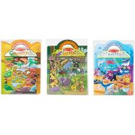 Melissa & Doug Reusable Puffy Sticker Wild Adventures Play Set 3-Pack (118 Stickers: Safari, Dinosaur, Ocean) - FSC Certified