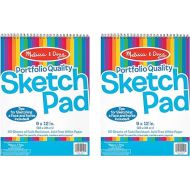 Melissa & Doug Sketch Pad (9 x 12 Inches) - 50 Sheets, 2-Pack - FSC Certified