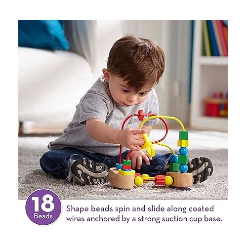  Melissa & Doug First Bead Maze - Wooden Educational Toy for Floor, High Chair, or Table - Infant Maze Toy, Bead Maze Toys For Toddlers And Babies 4.2 x 7 x 8.6 inches ; 1.3 pounds