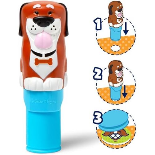  Melissa & Doug Sticker WOW!™ 24-Page Activity Pad and Sticker Stamper, 300 Stickers, Arts and Crafts Fidget Toy Collectible Character - Dog Creative Play Travel Toy for Girls and Boys 3+