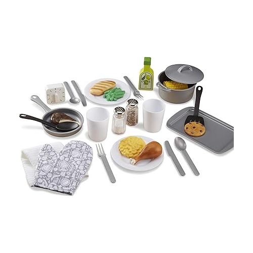  Melissa & Doug 22-Piece Play Kitchen Accessories Set - Utensils, Pot, Pans, and More