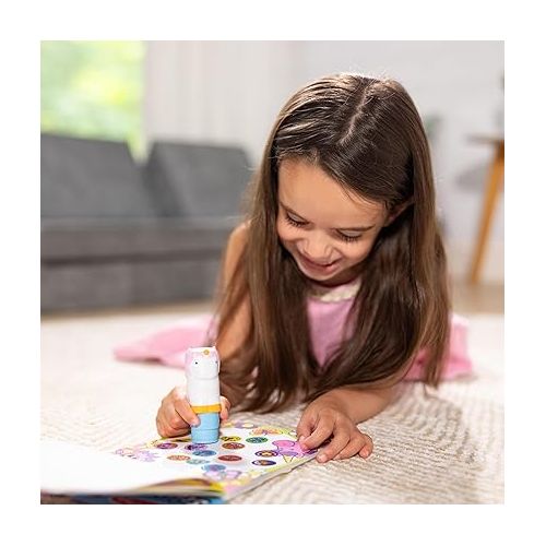  Melissa & Doug Sticker Wow!™ Unicorn Bundle: Sticker Stamper, 24-Page Activity Pad, 600 Total Stickers, Arts and Crafts Fidget Toy Collectible Character