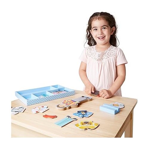  Melissa & Doug Julia Magnetic Dress-Up Wooden Doll Pretend Play Set (25+ pcs)