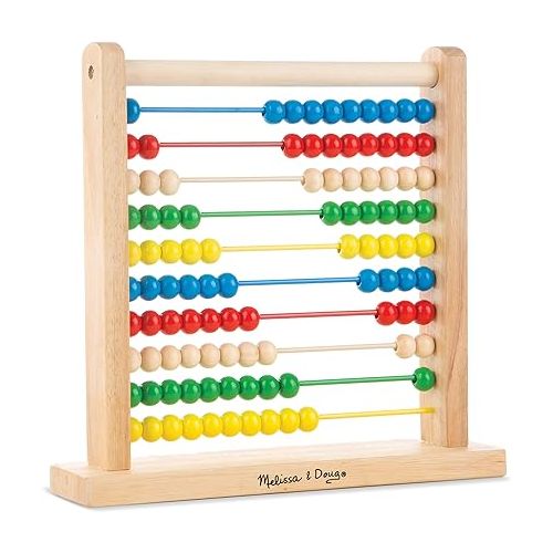  Melissa & Doug Abacus - Classic Wooden Educational Counting Toy With 100 Beads