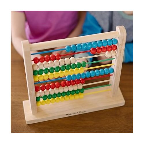  Melissa & Doug Abacus - Classic Wooden Educational Counting Toy With 100 Beads