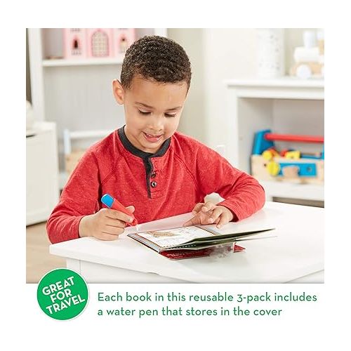  Melissa & Doug Water Wow! - Water Reveal Pad Bundle - Farm, Safari & Under The Sea, Gold, 1 Count (Pack of 3)