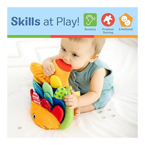  Melissa & Doug Flip Fish Soft Baby Toy - Tummy Time Sensory Toy with Taggies for Infants