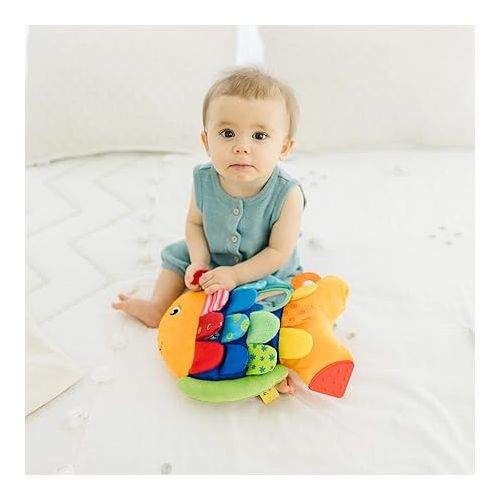  Melissa & Doug Flip Fish Soft Baby Toy - Tummy Time Sensory Toy with Taggies for Infants