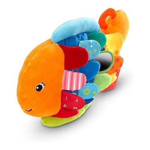  Melissa & Doug Flip Fish Soft Baby Toy - Tummy Time Sensory Toy with Taggies for Infants