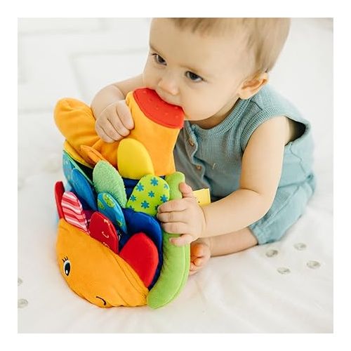  Melissa & Doug Flip Fish Soft Baby Toy - Tummy Time Sensory Toy with Taggies for Infants