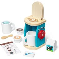 Melissa & Doug 11-Piece Coffee Set, Multi - Pretend Play Kitchen Accessories Kids Coffee Maker Play Set For Girls And Boys