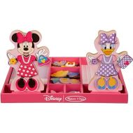 Melissa & Doug Disney Minnie Mouse and Daisy Duck Magnetic Dress-Up Wooden Doll Pretend Play Set (40+ pcs) - Toys, Dress Up Dolls For Preschoolers And Kids Ages 3+, Pink