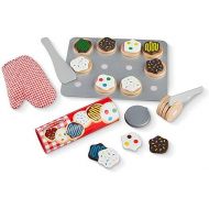 Melissa & Doug Slice and Bake Wooden Cookie Play Food Set - Pretend Cookies And Baking Sheet, Wooden Play Food Set, Toy Baking Set For Kids Ages 3+