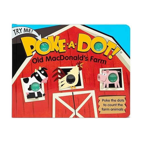  Melissa & Doug Children's Book - Poke-a-Dot: Old MacDonald’s Farm (Board Book with Buttons to Pop) - FSC Certified