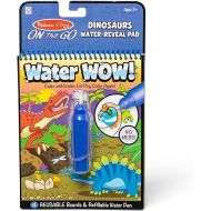 Melissa & Doug On The Go Water Wow! Reusable Water-Reveal Activity Pad - Dinsoaur Books, Stocking Stuffers, Arts And Crafts Toys For Kids Ages 3+