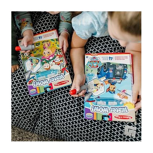  Melissa & Doug Water Wow! - Skye, Chase, Marshall Water Reveal Travel Activity Pads - PAW Patrol-Themed Reusable No-Mess for Kids (Pack of 3)