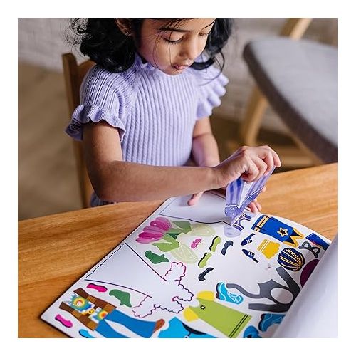  Melissa & Doug Reusable Sticker Pad: Dress-Up - 165+ Stickers Removable Stickers, Kids Fashion Activities, Restickable Book For Ages 3+