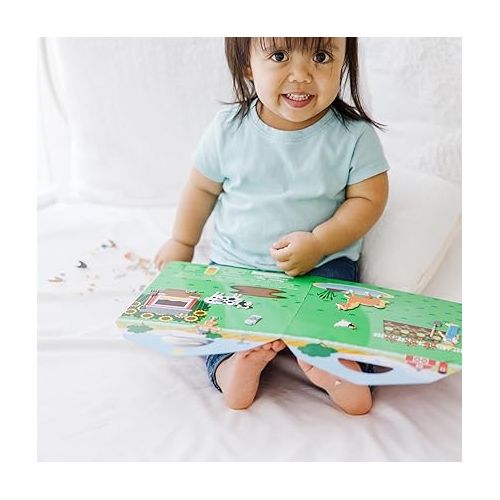  Melissa & Doug Puffy Sticker Play Set - On the Farm - 52 Reusable Stickers, 2 Fold-Out Scenes - FSC Certified