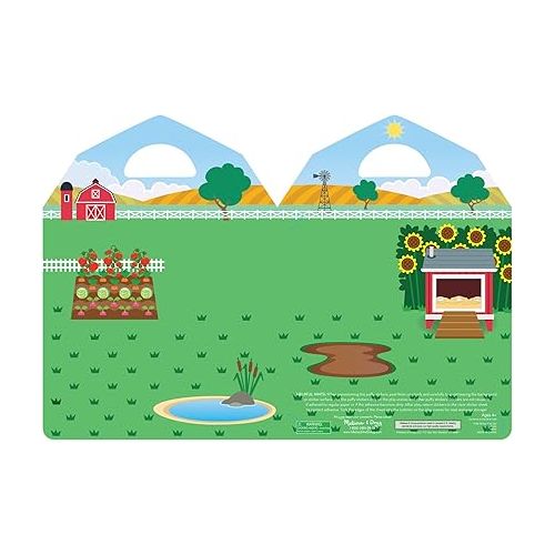  Melissa & Doug Puffy Sticker Play Set - On the Farm - 52 Reusable Stickers, 2 Fold-Out Scenes - FSC Certified