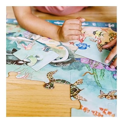  Melissa & Doug Search and Find Beneath the Waves Floor Puzzle (48 pcs, over 4 feet long) - FSC Certified