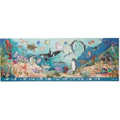  Melissa & Doug Search and Find Beneath the Waves Floor Puzzle (48 pcs, over 4 feet long) - FSC Certified