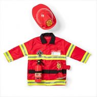 Melissa & Doug Fire Chief Role Play Dress-Up Set - Pretend Fire Fighter Outfit With Realistic Accessories, Firefighter Costume For Kids And Toddlers Ages 3+