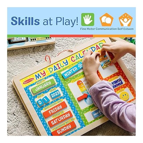  Melissa & Doug My First Daily Magnetic Activities Calendar For Kids, Weather And Seasons Calendar For Preschoolers and Ages 3+ (Pack of 1)