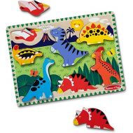 Melissa & Doug Dinosaur Wooden Chunky Puzzle (7 pcs) - FSC Certified