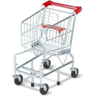 Melissa & Doug Toy Shopping Cart With Sturdy Metal Frame - Toddler Shopping Cart, Pretend Grocery Cart, Supermarket Pretend Play Shopping Cart For Kids Ages 3+