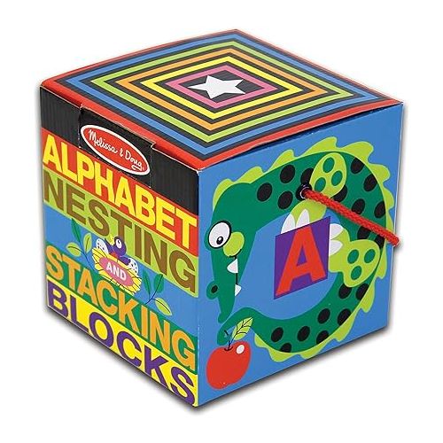  Melissa & Doug Deluxe 10-Piece Alphabet Nesting and Stacking Blocks - FSC Certified