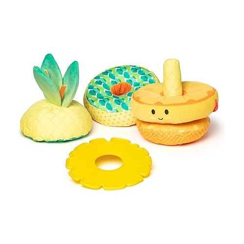  Melissa & Doug Multi-Sensory Pineapple Soft Stacker Infant Toy - Stacking Toys For Babies, Pineapple Stacking Toy For Infants