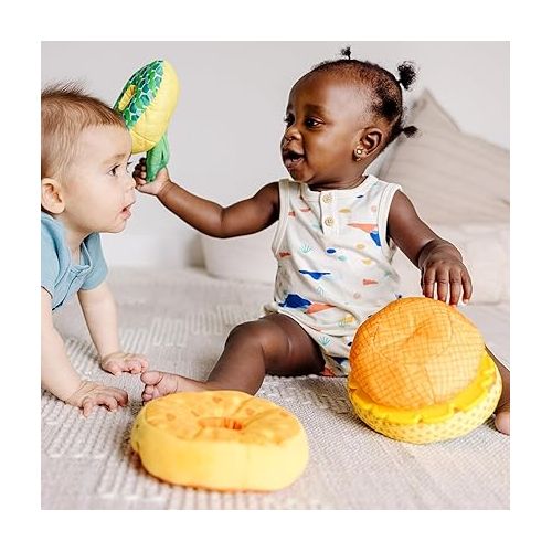  Melissa & Doug Multi-Sensory Pineapple Soft Stacker Infant Toy - Stacking Toys For Babies, Pineapple Stacking Toy For Infants