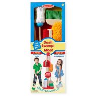 Melissa & Doug Lets Play House! Broom Mop Duster Brush Dustpan Storage Stand