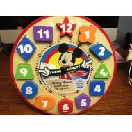 Mickey Mouse Melissa & Doug woodenn shape sorting clock