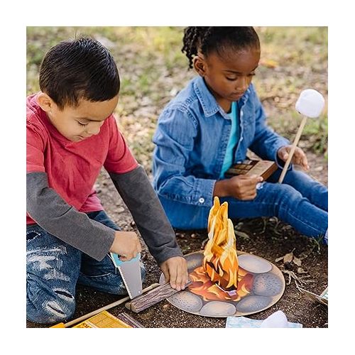  Melissa & Doug Let's Explore Campfire S'Mores Play Set - Play Campfire Sets For Kids Ages 3+