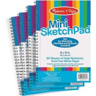 Melissa & Doug Mini-Sketch Spiral-Bound Pad (6 x 9 inches) - 4-Pack - Sketch Book For Kids, Drawing Paper, Drawing And Coloring Pads, Art Supplies