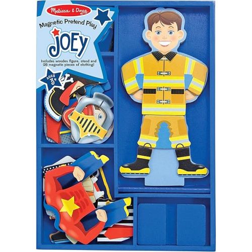  Melissa & Doug Joey Magnetic Wooden Dress-Up Pretend Play Set (25+ pcs) for Toddlers and Preschoolers Ages 3+