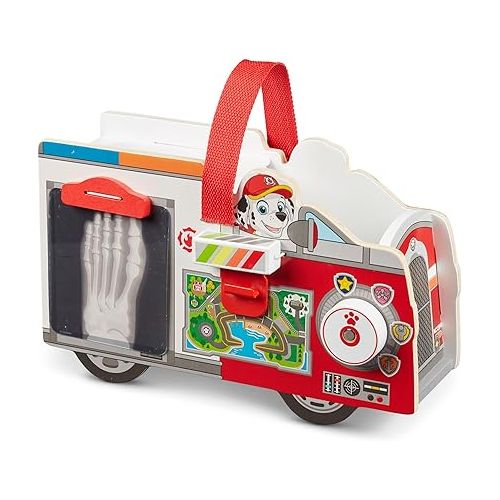  Melissa & Doug PAW Patrol Marshall's Wooden Rescue EMT Caddy (14 Pieces) - PAW Patrol Take-Along Pretend Play First Responder Rescue Kit, PAW Patrol Toddler Toy For Girls And Boys Ages 3+