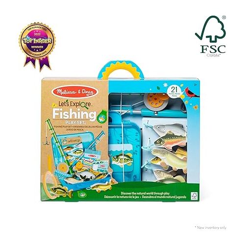  Melissa & Doug Let’s Explore Fishing Play Set - 21 Pieces - FSC Certified
