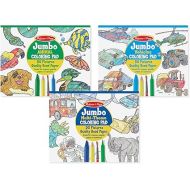 Melissa & Doug Jumbo 50-Page Kids' Coloring Pads 3-Pack - Animals, Vehicles, and Multi-Themed - FSC Certified