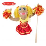 Melissa & Doug Cheerleader Puppet with Detachable Wooden Rod (Puppets & Puppet Theaters, Animated Gestures, Inspires Creativity, 15” H x 5” W x 6.5” L)