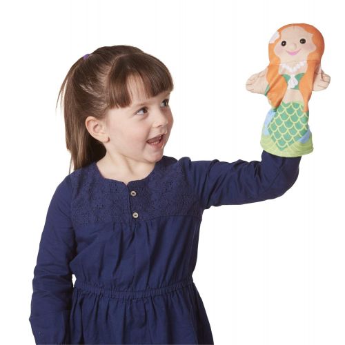  Melissa & Doug Storybook Friends Hand Puppets, Puppet Sets, Princess, Fairy, Mermaid, and Ballerina, Soft Plush Material, Set of 4, 14” H x 8.5” W x 2” L
