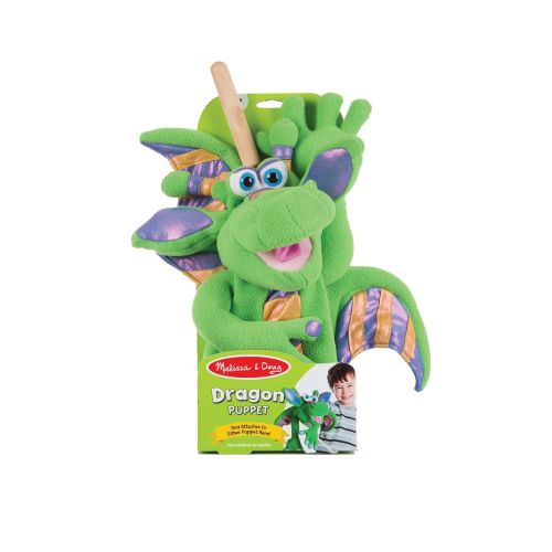  Melissa & Doug Smoulder the Dragon Puppet with Detachable Wooden Rod (Puppets & Puppet Theaters, Great Gift for Girls and Boys - Best for 3, 4, 5 Year Olds and Up)