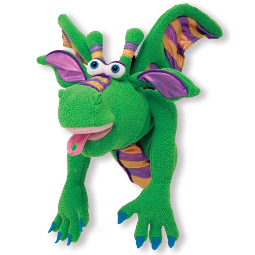  Melissa & Doug Smoulder the Dragon Puppet with Detachable Wooden Rod (Puppets & Puppet Theaters, Great Gift for Girls and Boys - Best for 3, 4, 5 Year Olds and Up)