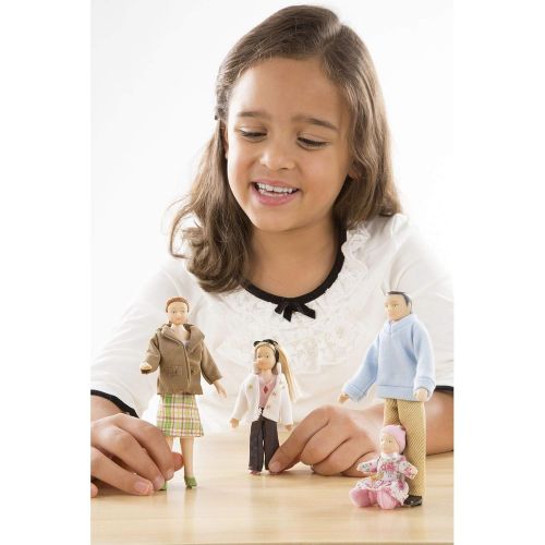  Melissa & Doug Victorian Doll Family, Dollhouse Accessories (4 Poseable Play Figures, 1:12 Scale)