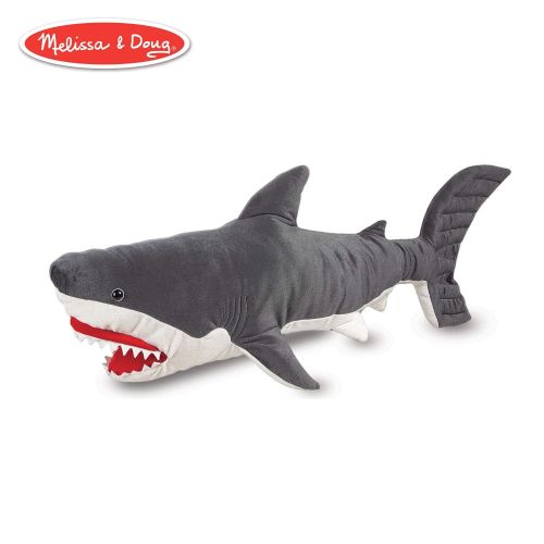  Melissa & Doug Shark Giant Stuffed Animal (Wildlife, Soft Polyester Fabric, Beautiful Shark Markings, Handcrafted, 13” H x 41” W x 16” L)