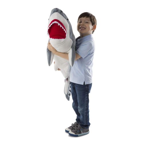  Melissa & Doug Shark Giant Stuffed Animal (Wildlife, Soft Polyester Fabric, Beautiful Shark Markings, Handcrafted, 13” H x 41” W x 16” L)