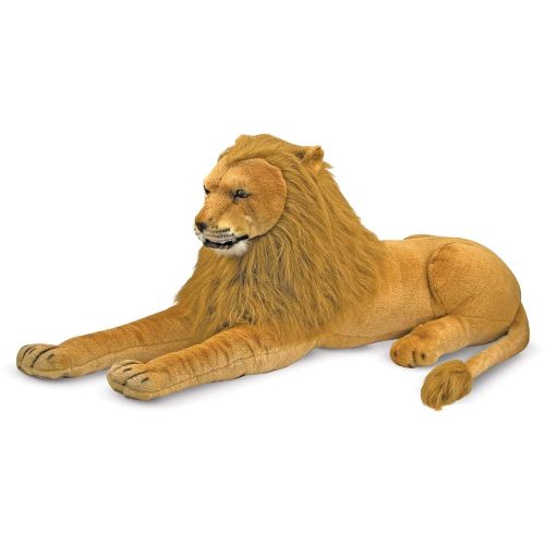  Melissa & Doug Lion Giant Stuffed Animal (Wildlife, Regal Face, Soft Fabric, 22“ H x 76” W x 15” L)
